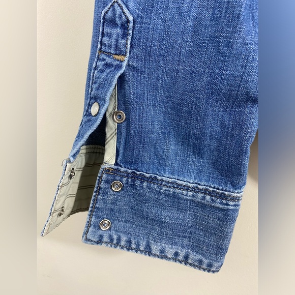 NWT Twenty8Twelve Denim Western Snap Button Shirt Women’s Size M Indigo Wash - Picture 8 of 11